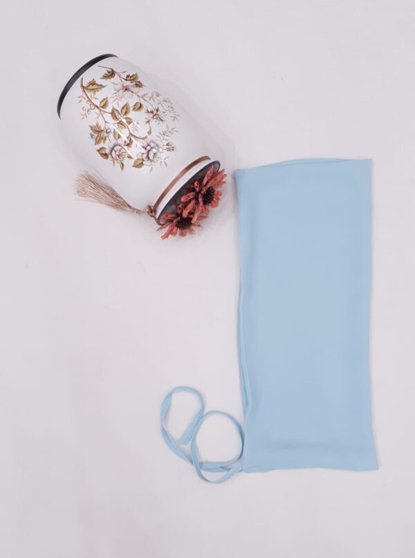 Sky Blue Dori Niqab – Single Layer | Georgette Fabric