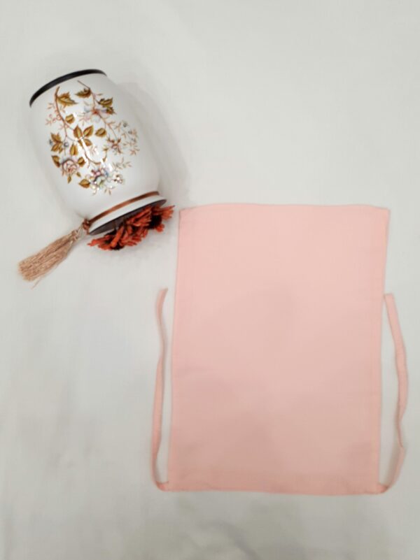 Tea Pink Dori Niqab – Single Layer | Georgette Fabric - Image 2