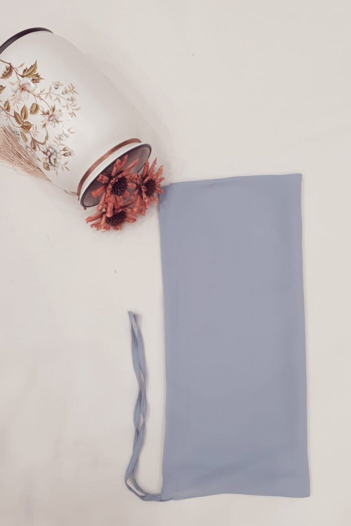Grey-Blue Dori Niqab – Single Layer | Georgette Fabric