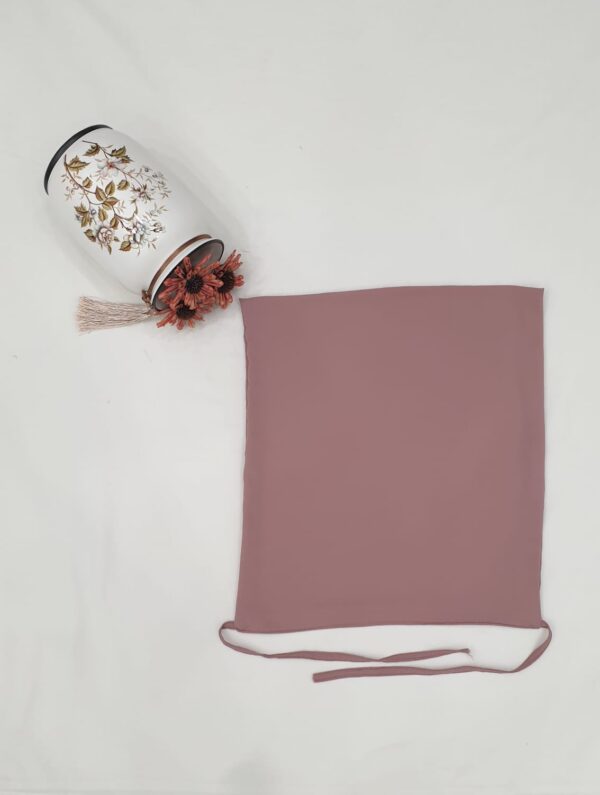 Dull Pink Dori Niqab – Single Layer | Georgette Fabric - Image 2