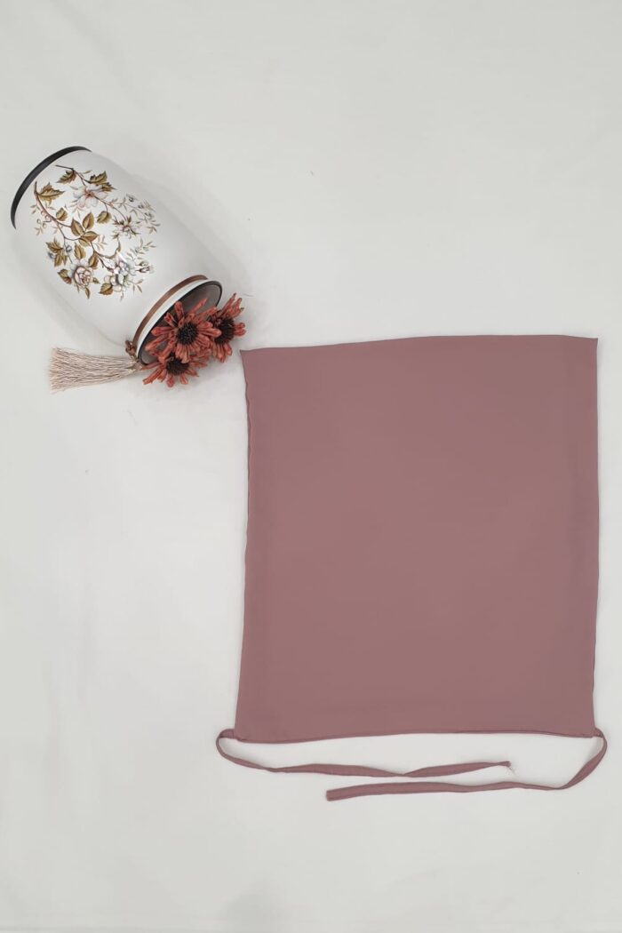 Alternative view of Dull Pink Dori Niqab – Single Layer | Georgette Fabric