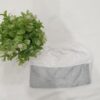White Hijab Head Cap – Glitter Grey Forehead & Tie-Back Design