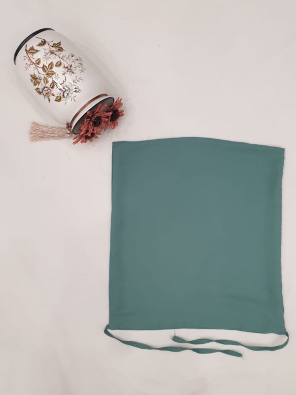 Light Green Dori Niqab – Single Layer | Georgette Fabric - Image 2