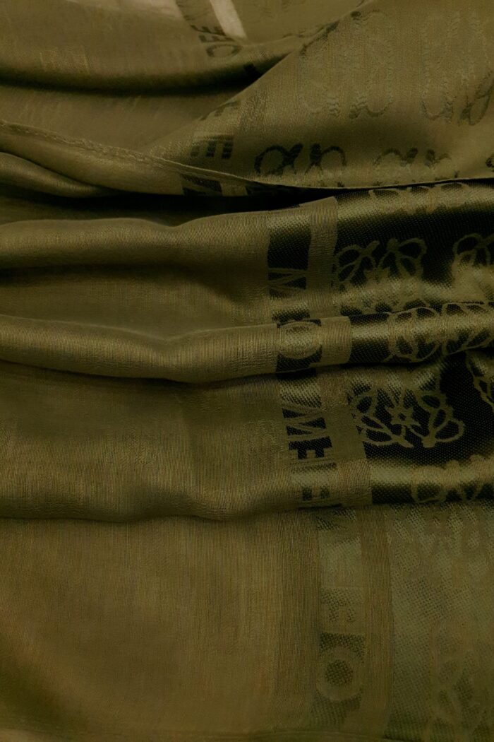 Bile Green - Lowee Stole | Soft Fabric | 70" x 30" | Net-Look Margin & Lowee Signature Strip - Image 3