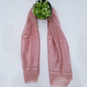 Dark Pink - Lowee Stole | Soft Fabric | 70" x 30" | Net-Look Margin & Lowee Signature Strip