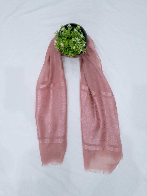 Dark Pink - Lowee Stole | Soft Fabric | 70" x 30" | Net-Look Margin & Lowee Signature Strip