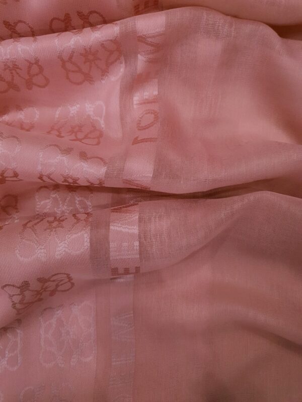 Dark Pink - Lowee Stole | Soft Fabric | 70" x 30" | Net-Look Margin & Lowee Signature Strip - Image 3