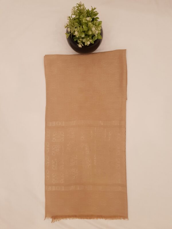 Dark Skin - Lowee Stole | Soft Fabric | 70" x 30" | Net-Look Margin & Lowee Signature Strip - Image 2