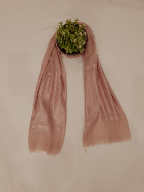 Light Pink - Lowee Stole | Soft Fabric | 70" x 30" | Net-Look Margin & Lowee Signature Strip