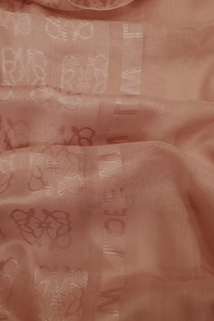 Light Pink - Lowee Stole | Soft Fabric | 70" x 30" | Net-Look Margin & Lowee Signature Strip - Image 3