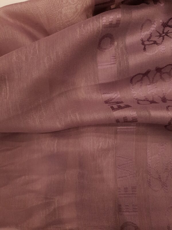 Purple - Lowee Stole | Soft Fabric | 70" x 30" | Net-Look Margin & Lowee Signature Strip - Image 3