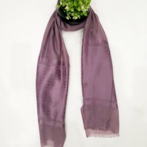 Purple - Lowee Stole | Soft Fabric | 70" x 30" | Net-Look Margin & Lowee Signature Strip
