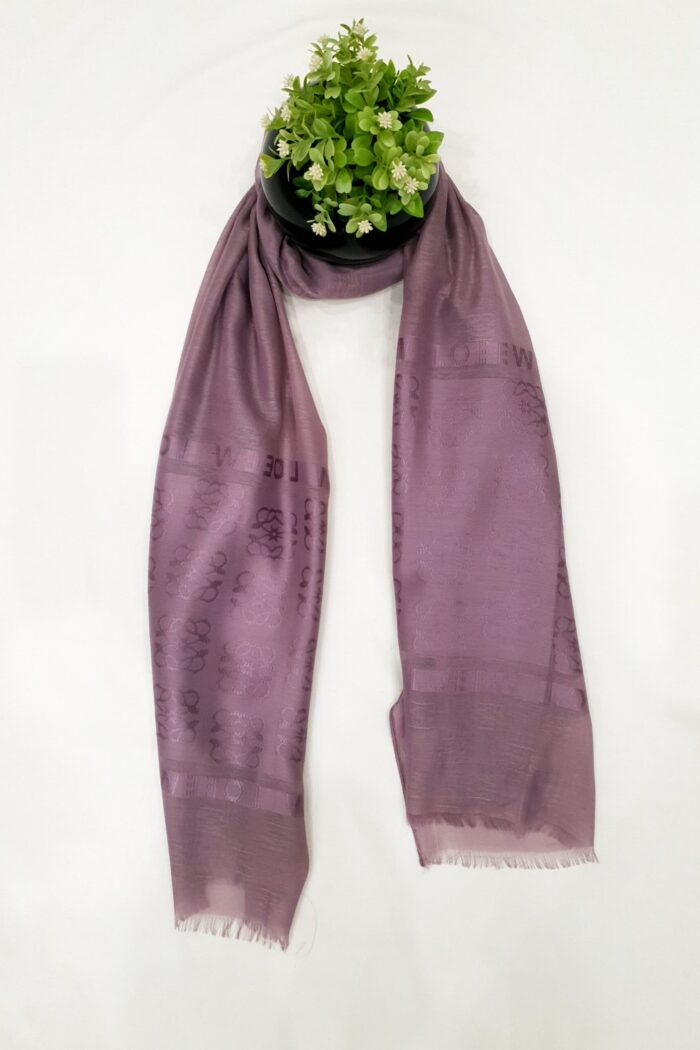 Alternative view of Multi Colour - Lowee Stole | Soft Fabric | 70" x 30" | Net-Look Margin & Lowee Signature Strip