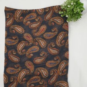 Grey - Soft Paisley Print Stole | 70"x19"