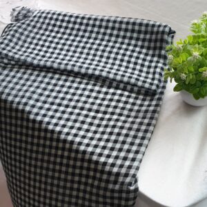 Black Check - Printed Scarf