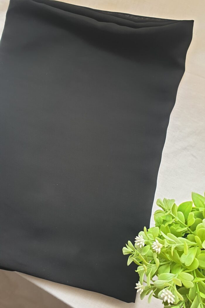 Black - Georgette Plain Scarf