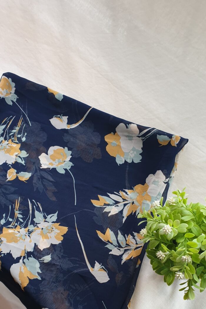 Blue Wheat - Printed Scarf