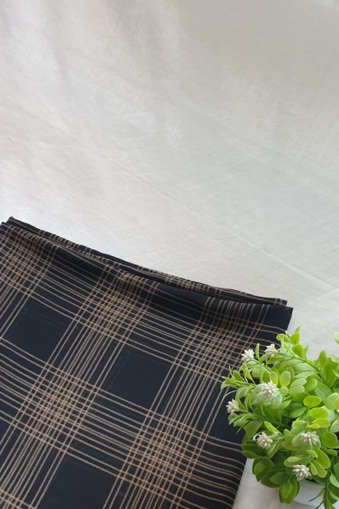 Brown Check - Printed Scarf