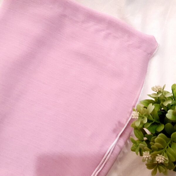 Pink - Georgette Plain Scarf