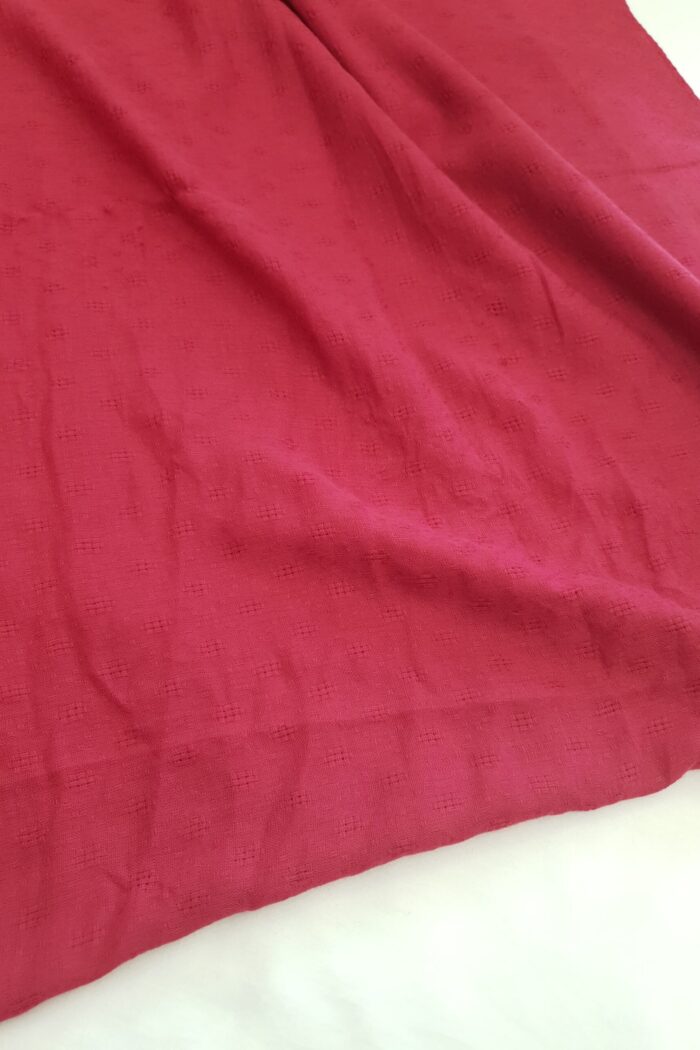 Light Rose - Tarkashi Stole | Soft Fabric | 70" x 30" | Small Box Dot Design with Tassel Borders - Image 3