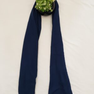 Navy Blue - Tarkashi Stole | Soft Fabric | 70" x 30" | Small Box Dot Design with Tassel Borders