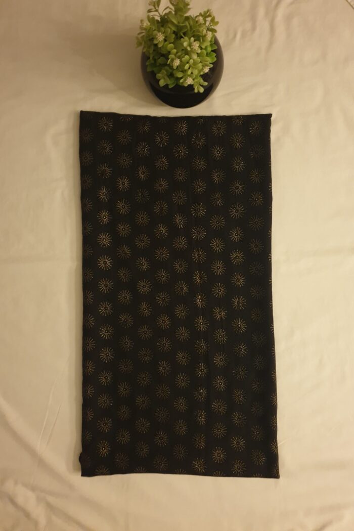 Alternative view of Black - Tilla Star Stole – | Soft Fabric | 70" x 30" | Golden Glitter Charm
