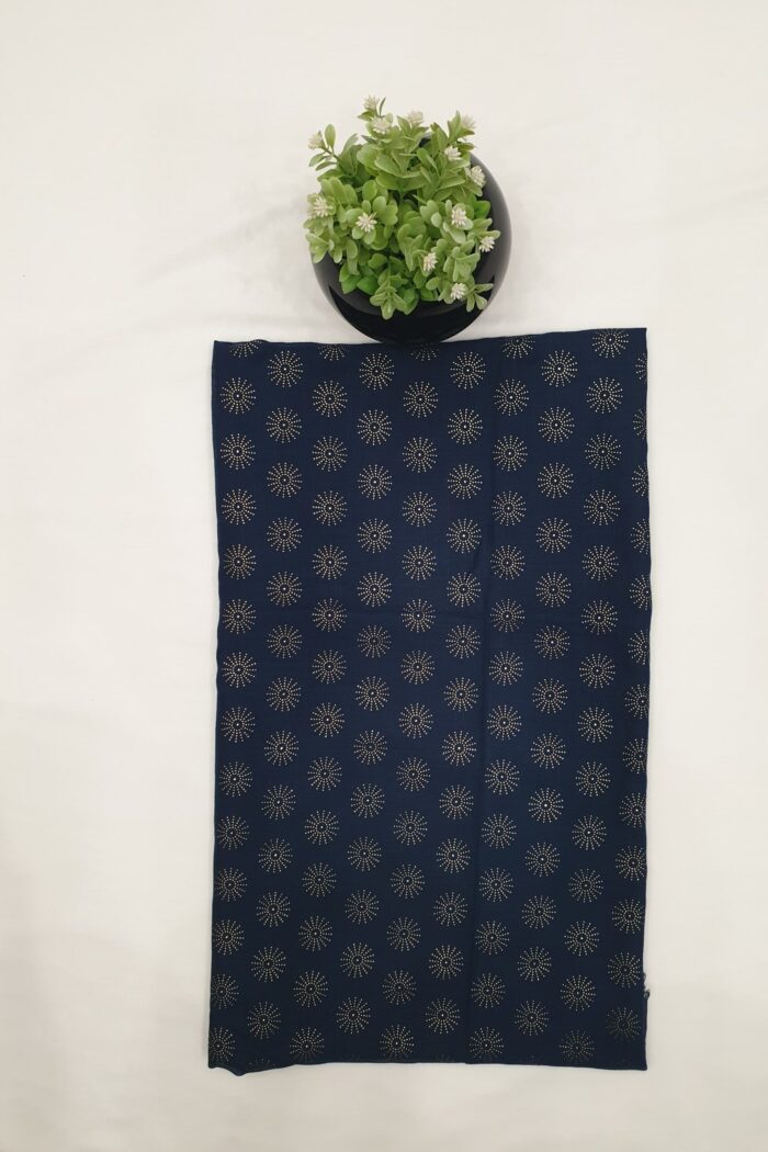Alternative view of Navy Blue - Tilla Star Stole | Soft Fabric | 70" x 30" | Golden Glitter Charm
