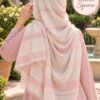 Gucci Square Cotton Stoler in Light Pink draped as a hijab