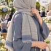 Lining Stoler in Lining Blue draped as a hijab